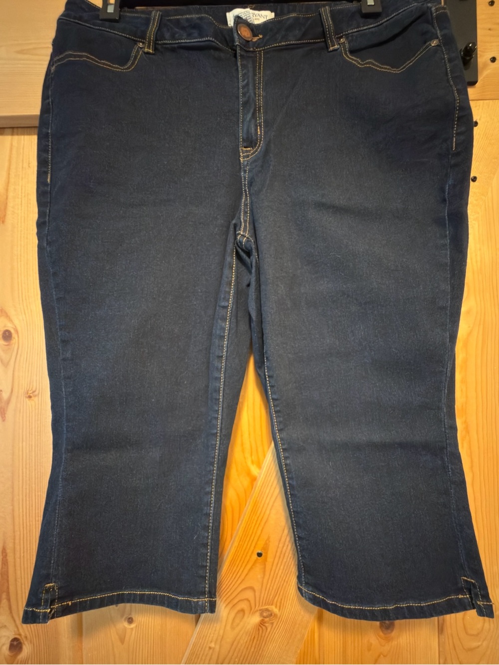 Lane Bryant Dark Blue Cropped Stretch Jeans